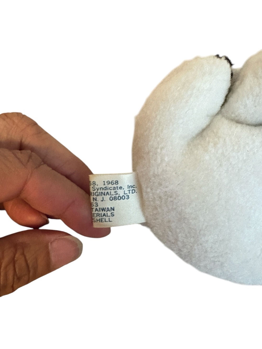 Vintage Butterfly Originals Snoopy Bean Bag Plush White and Black 5” - Picture 8 of 8